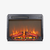 Electric fireplace with CSA/UL certification, 1400W heating, and realistic LED flames for 400 sq. ft. rooms