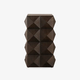 Dark brown Retro Wood Side Table/Nightstand with MDF top & fir wood, 220-lb capacity