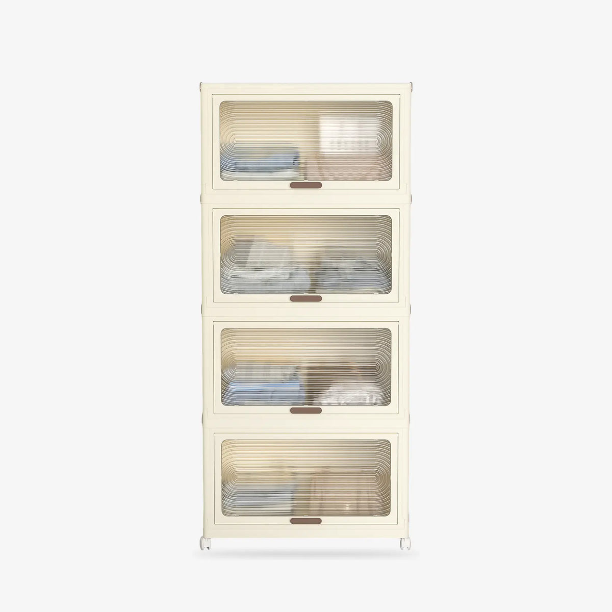 Multi-scene Stackable Storage Bins for pantry/office/bathroom, 230Qt capacity & dustproof visible doors