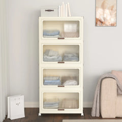 Multi-scene Stackable Storage Bins for pantry/office/bathroom, 230Qt capacity & dustproof visible doors