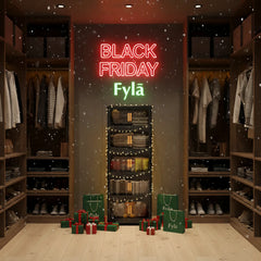 Stackable Storage Bins with Lids Black